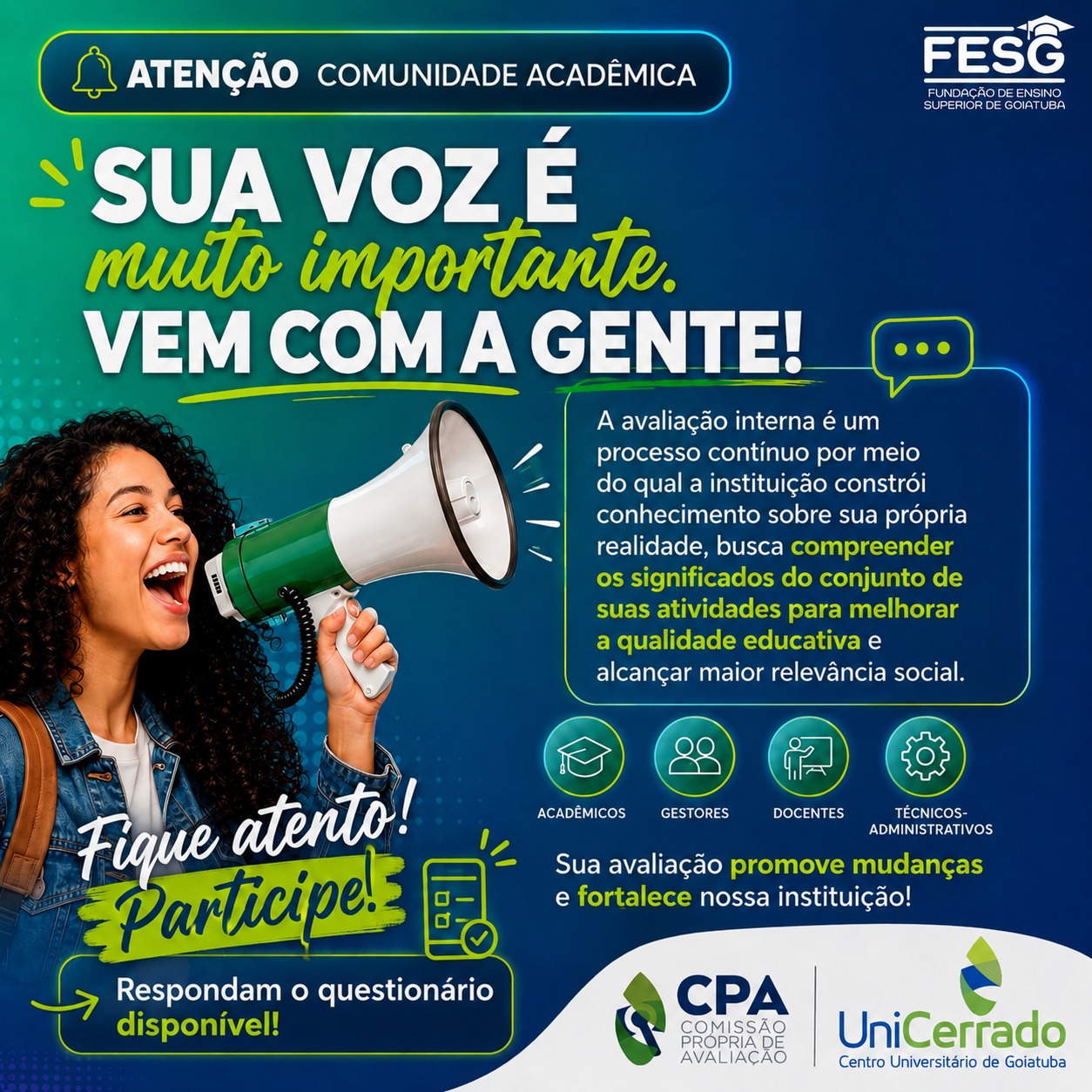 sua voz importante cpa 2026